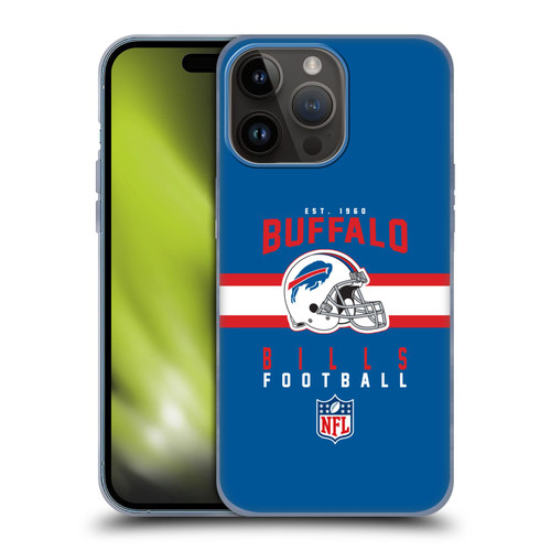 NFL Buffalo Bills Graphics Helmet Typography Soft Gel Case for Apple iPhone 15 Pro Max