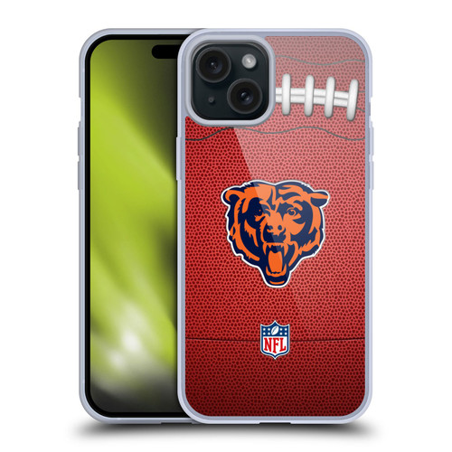 NFL Chicago Bears Graphics Football Soft Gel Case for Apple iPhone 15 Plus NFL Chicago Bears Graphics Football Soft Gel Case for Apple iPhone 15 Plus