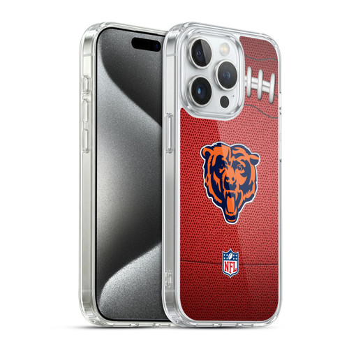 NFL Chicago Bears Graphics Football Soft Gel Case for Apple iPhone 15 Pro