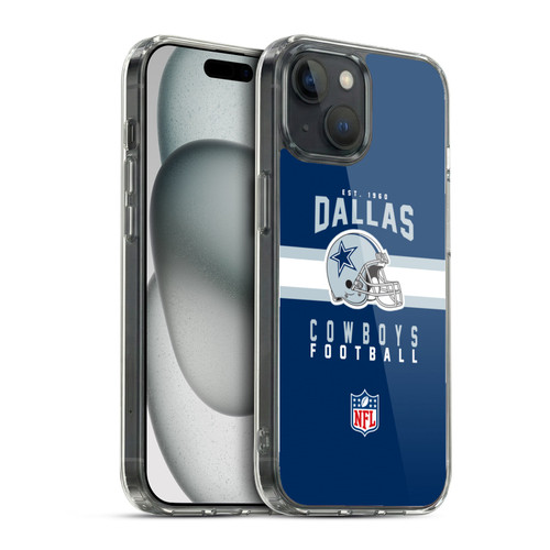NFL Dallas Cowboys Graphics Helmet Typography Soft Gel Case for Apple iPhone 15 & MagSafe