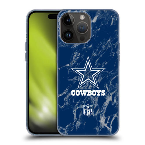 NFL Dallas Cowboys Graphics Coloured Marble Soft Gel Case for Apple iPhone 15 Pro Max