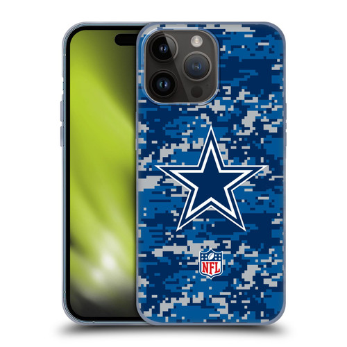 NFL Dallas Cowboys Graphics Digital Camouflage Soft Gel Case for Apple iPhone 15 Pro Max