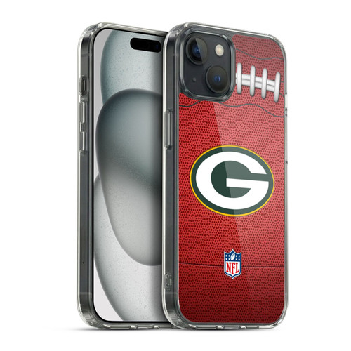 NFL Green Bay Packers Graphics Football Soft Gel Case for Apple iPhone 15 Plus