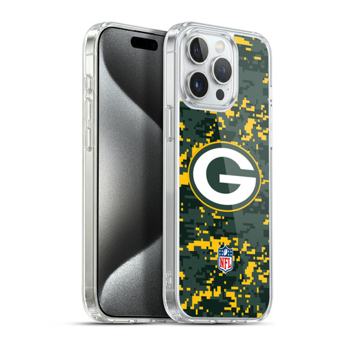 NFL Green Bay Packers Graphics Digital Camouflage Soft Gel Case for Apple iPhone 15 Pro Max