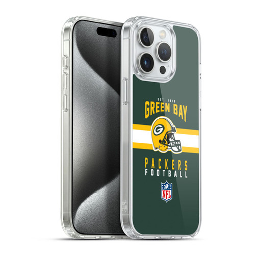 NFL Green Bay Packers Graphics Helmet Typography Soft Gel Case for Apple iPhone 15 Pro Max