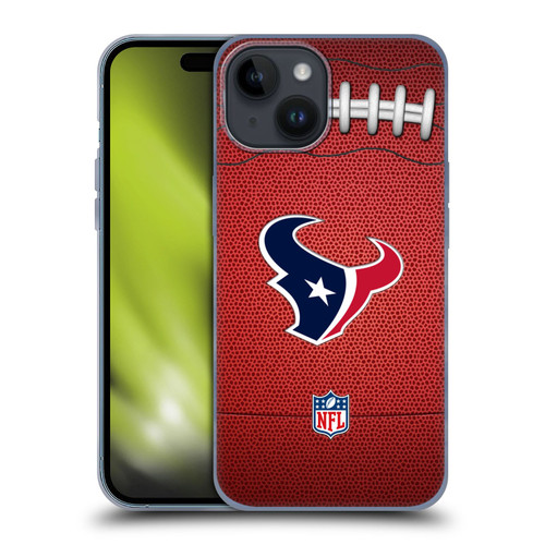 NFL Houston Texans Graphics Football Soft Gel Case for Apple iPhone 15