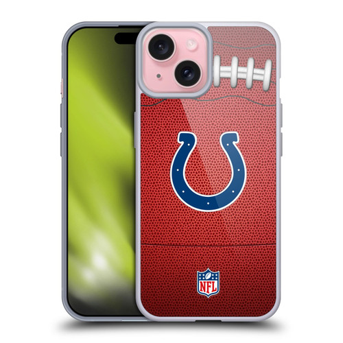 NFL Indianapolis Colts Graphics Football Soft Gel Case for Apple iPhone 15