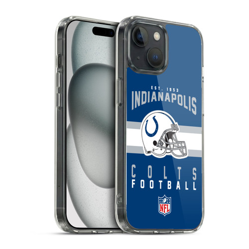 NFL Indianapolis Colts Graphics Helmet Typography Soft Gel Case for Apple iPhone 15 & MagSafe