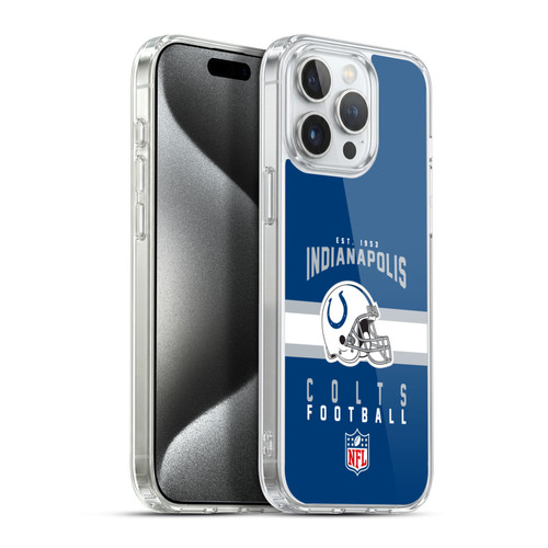 NFL Indianapolis Colts Graphics Helmet Typography Soft Gel Case for Apple iPhone 15 Pro Max & MagSafe