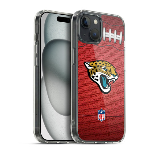 NFL Jacksonville Jaguars Graphics Football Soft Gel Case for Apple iPhone 15 Plus & MagSafe