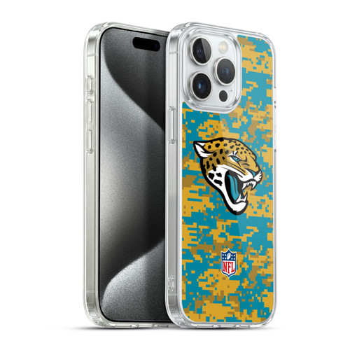 NFL Jacksonville Jaguars Graphics Digital Camouflage Soft Gel Case for Apple iPhone 15 Pro Max & MagSafe