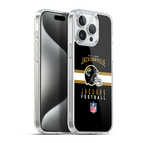 NFL Jacksonville Jaguars Graphics Helmet Typography Soft Gel Case for Apple iPhone 15 Pro Max & MagSafe