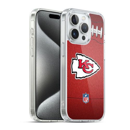 NFL Kansas City Chiefs Graphics Football Soft Gel Case for Apple iPhone 15 Pro