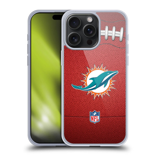 NFL Miami Dolphins Graphics Football Soft Gel Case for Apple iPhone 15 Pro Max