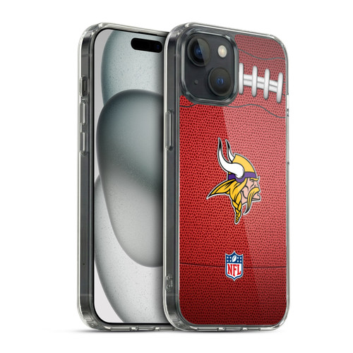 NFL Minnesota Vikings Graphics Football Soft Gel Case for Apple iPhone 15 & MagSafe