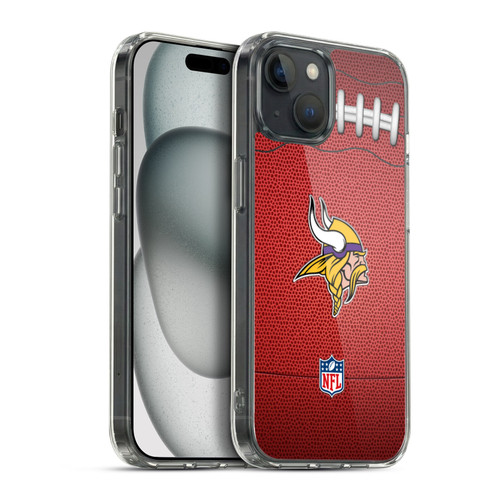 NFL Minnesota Vikings Graphics Football Soft Gel Case for Apple iPhone 15 Plus & MagSafe