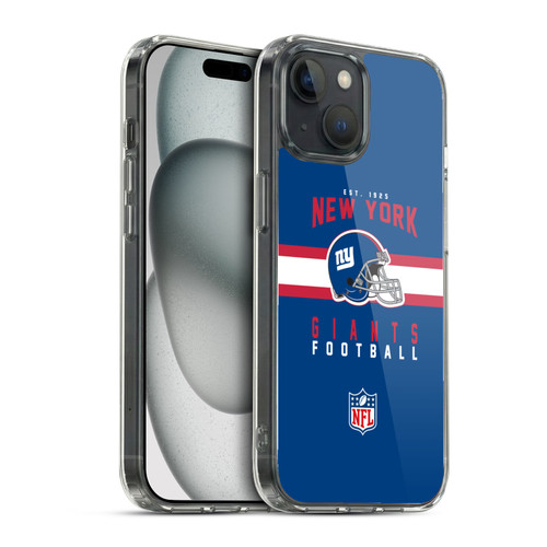 NFL New York Giants Graphics Helmet Typography Soft Gel Case for Apple iPhone 15 & MagSafe