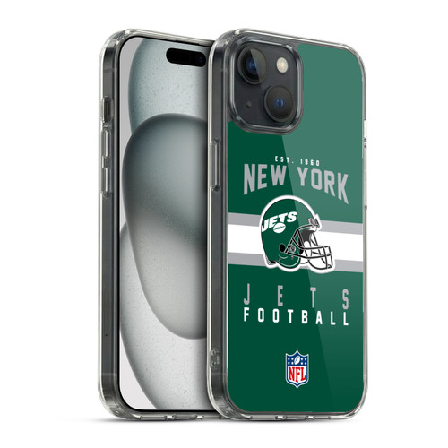NFL New York Jets Graphics Helmet Typography Soft Gel Case for Apple iPhone 15 & MagSafe