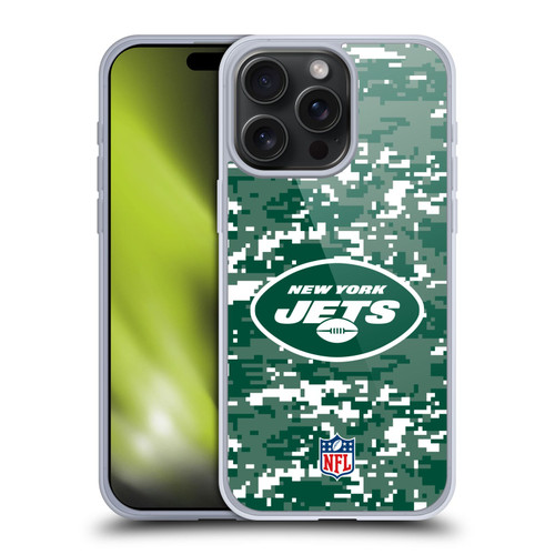 NFL New York Jets Graphics Digital Camouflage Soft Gel Case for Apple iPhone 15 Pro Max