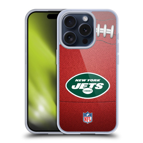 NFL New York Jets Graphics Football Soft Gel Case for Apple iPhone 15 Pro