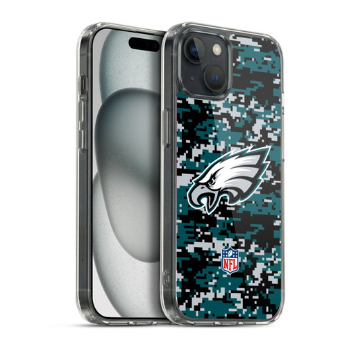NFL Philadelphia Eagles Graphics Digital Camouflage Soft Gel Case for Apple iPhone 15 Plus & MagSafe