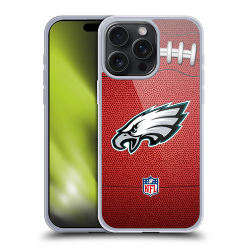 NFL Philadelphia Eagles Graphics Football Soft Gel Case for Apple iPhone 15 Pro Max
