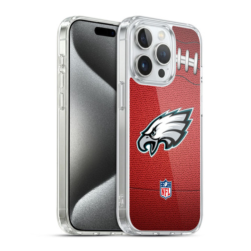 NFL Philadelphia Eagles Graphics Football Soft Gel Case for Apple iPhone 15 Pro & MagSafe