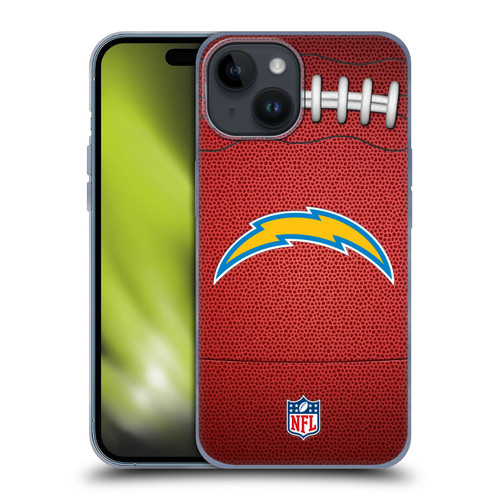 NFL Los Angeles Chargers Graphics Football Soft Gel Case for Apple iPhone 15