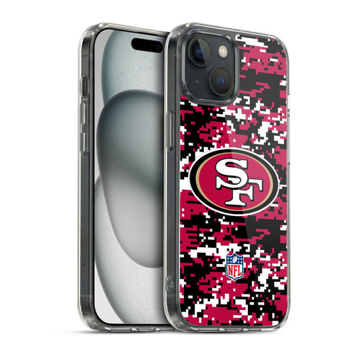 NFL San Francisco 49ers Graphics Digital Camouflage Soft Gel Case for Apple iPhone 15