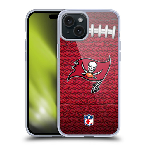 NFL Tampa Bay Buccaneers Graphics Football Soft Gel Case for Apple iPhone 15 Plus