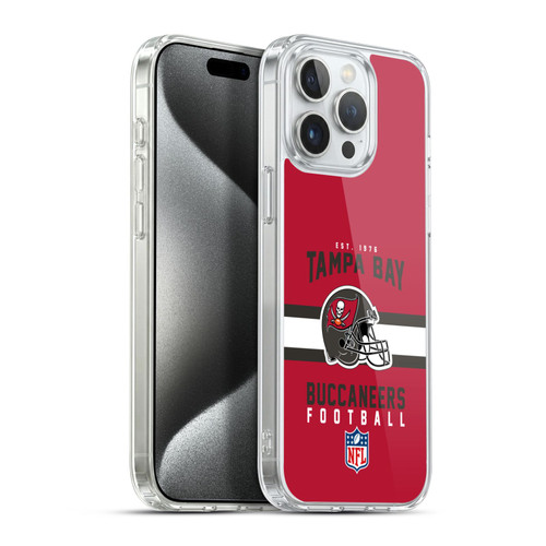 NFL Tampa Bay Buccaneers Graphics Helmet Typography Soft Gel Case for Apple iPhone 15 Pro Max & MagSafe