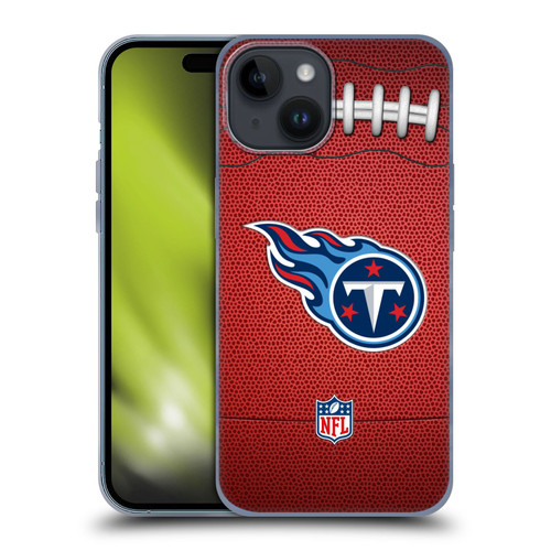 NFL Tennessee Titans Graphics Football Soft Gel Case for Apple iPhone 15