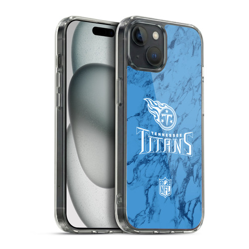NFL Tennessee Titans Graphics Coloured Marble Soft Gel Case for Apple iPhone 15 Plus & MagSafe