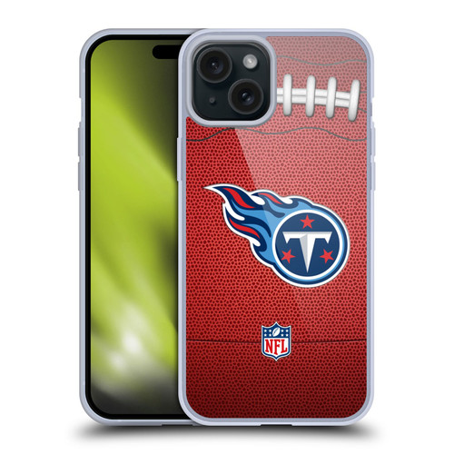 NFL Tennessee Titans Graphics Football Soft Gel Case for Apple iPhone 15 Plus