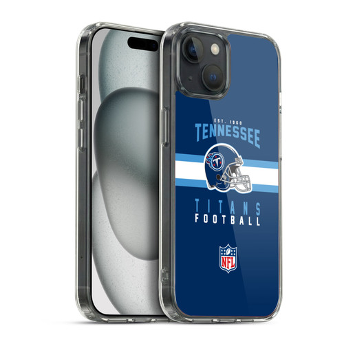 NFL Tennessee Titans Graphics Helmet Typography Soft Gel Case for Apple iPhone 15 Plus & MagSafe