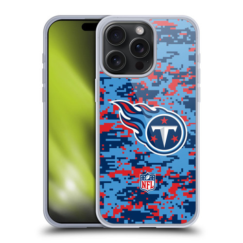 NFL Tennessee Titans Graphics Digital Camouflage Soft Gel Case for Apple iPhone 15 Pro Max