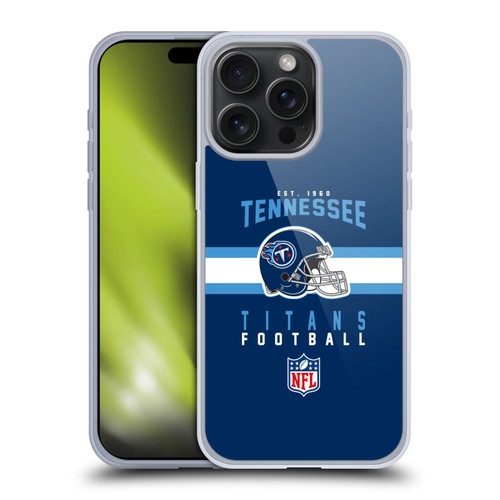 NFL Tennessee Titans Graphics Helmet Typography Soft Gel Case for Apple iPhone 15 Pro Max