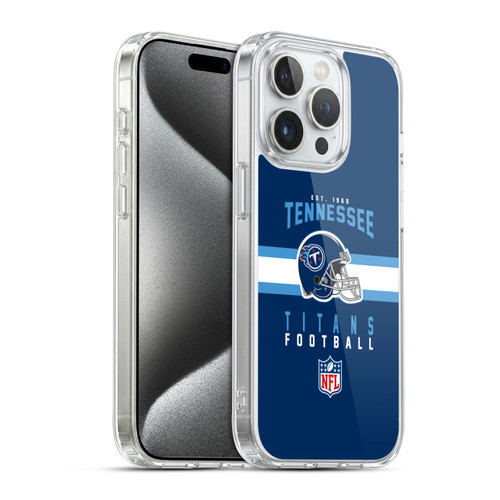NFL Tennessee Titans Graphics Helmet Typography Soft Gel Case for Apple iPhone 15 Pro & MagSafe
