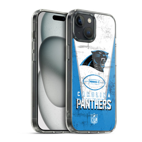 NFL Carolina Panthers Logo Art Banner Soft Gel Case for Apple iPhone 15 & MagSafe