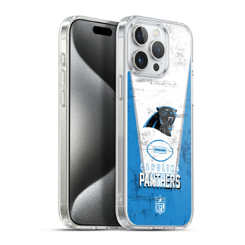 NFL Carolina Panthers Logo Art Banner Soft Gel Case for Apple iPhone 15 Pro Max & MagSafe