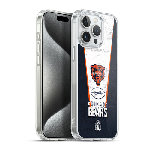 NFL Chicago Bears Logo Art Banner Soft Gel Case for Apple iPhone 15 Pro Max & MagSafe