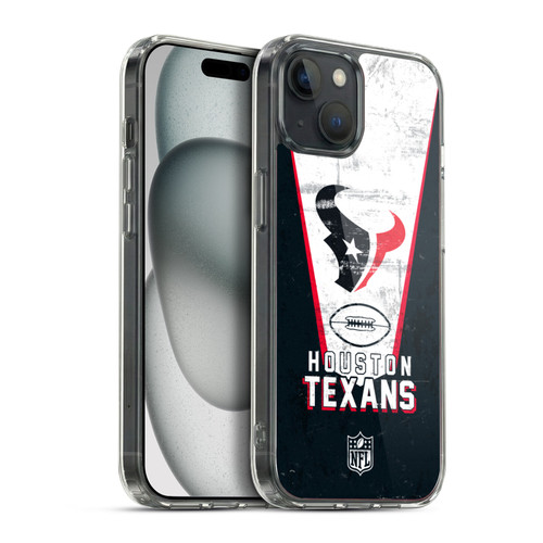 NFL Houston Texans Logo Art Banner Soft Gel Case for Apple iPhone 15 Plus & MagSafe