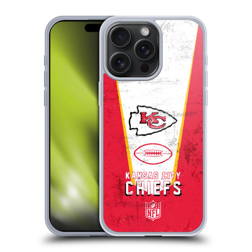 NFL Kansas City Chiefs Logo Art Banner Soft Gel Case for Apple iPhone 15 Pro Max