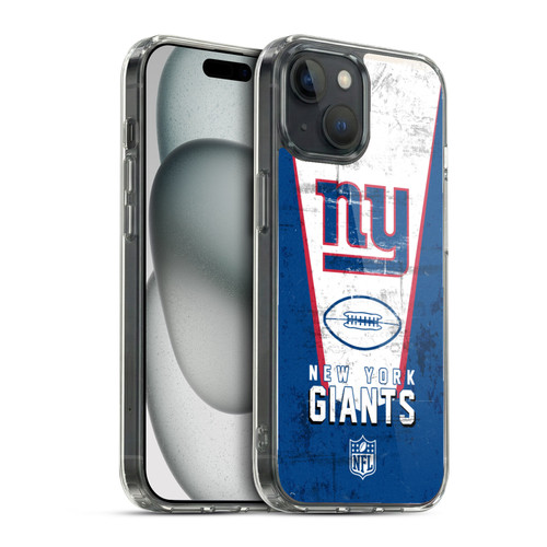 NFL New York Giants Logo Art Banner Soft Gel Case for Apple iPhone 15 & MagSafe