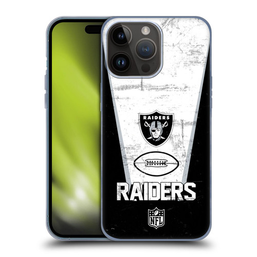 NFL Las Vegas Raiders Logo Art Banner 100th Soft Gel Case for Apple iPhone 15 Pro Max
