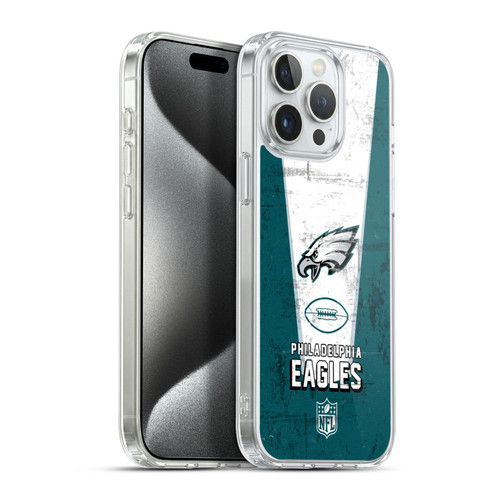 NFL Philadelphia Eagles Logo Art Banner Soft Gel Case for Apple iPhone 15 Pro Max & MagSafe