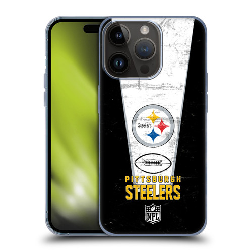 NFL Pittsburgh Steelers Logo Art Banner Soft Gel Case for Apple iPhone 15 Pro
