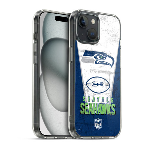 NFL Seattle Seahawks Logo Art Banner Soft Gel Case for Apple iPhone 15 & MagSafe