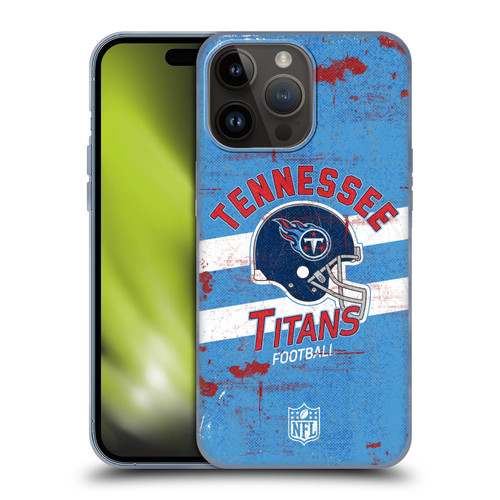 NFL Tennessee Titans Logo Art Helmet Distressed Soft Gel Case for Apple iPhone 15 Pro Max