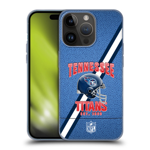 NFL Tennessee Titans Logo Art Football Stripes Soft Gel Case for Apple iPhone 15 Pro